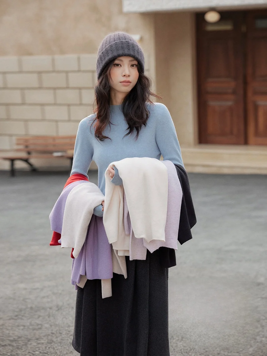 

Slim Fit Sl One-Piece Base irt f High Collar Women's Winter Knitwear Ximen 2025 New Arrival Commute Sle Regular ...