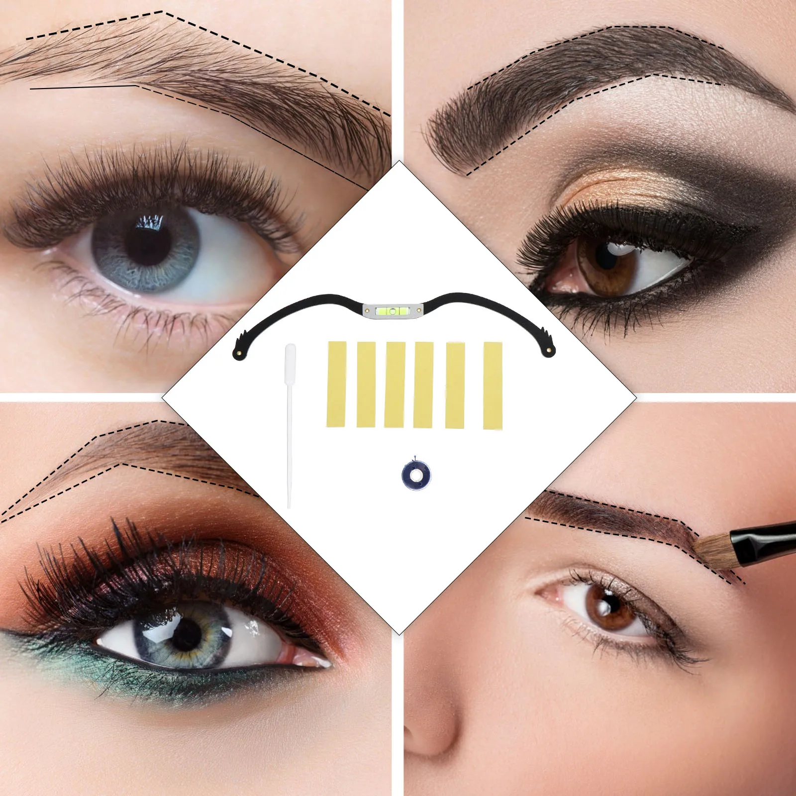 

Eyebrow Horizontal Ruler Metal Measuring Tool Lightweight Precise Scale Design Practical Positioning Tattoo Auxiliary