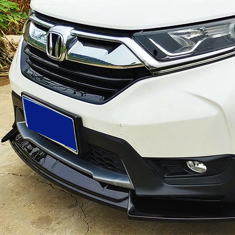 For 2017 2018 2019 Honda CRV Car Front Bumper Lip Chin Spoiler Splitter Diffuser ABS Plastic Tuning Accessorie