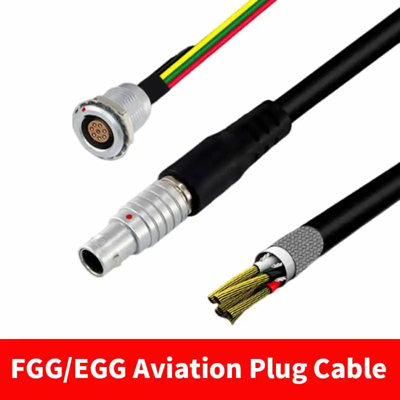 00B 0B 1B FGG Socket Single Head Plug Socket with Wire Compatible with Remo Aviation Plug Push Pull Self-locking Connector Cable
