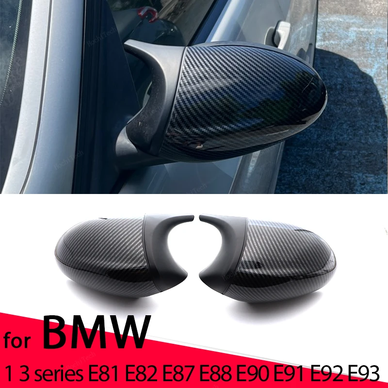 Carbon Fiber Rearview Mirror Cap Wing Side Mirror Cover Fit For BMW E90 E91 E92 E93 E81 E87 E82 E88 3 1 Series M Accessories