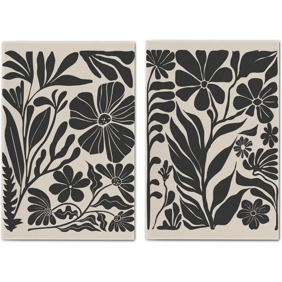 

Полотенца с цветочным принтом в стиле бохо, винтажные абстрактные цветы, вафельное плетение, кухонные полотенца, наборы полотенец для ванной комнаты, декоративные цветочные ручки в стиле бохо, Te