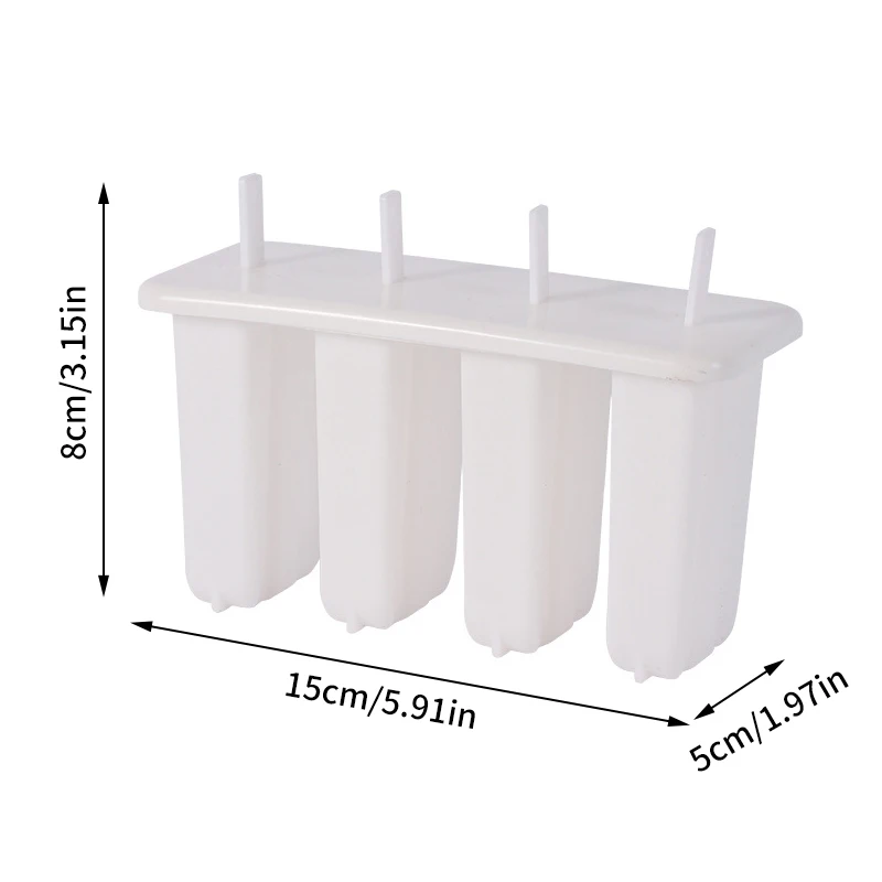 1Pc 4Cell Ice Cream Popsicle Mold DIY Ice Cream Machine Homemade Ice Box Summer Children Ice-lolly Mold Ice Tray Kitchen Gadgets