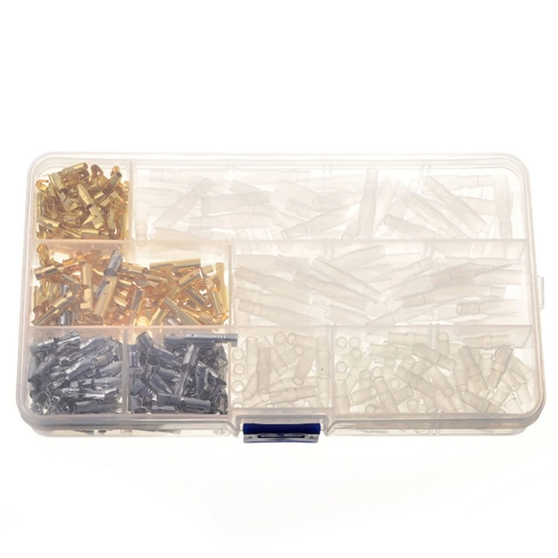 400Pcs Cold Pressed Terminals Sheath Adapter Quick Splices Male and Female Wire Connector Crimp Terminals Connectors