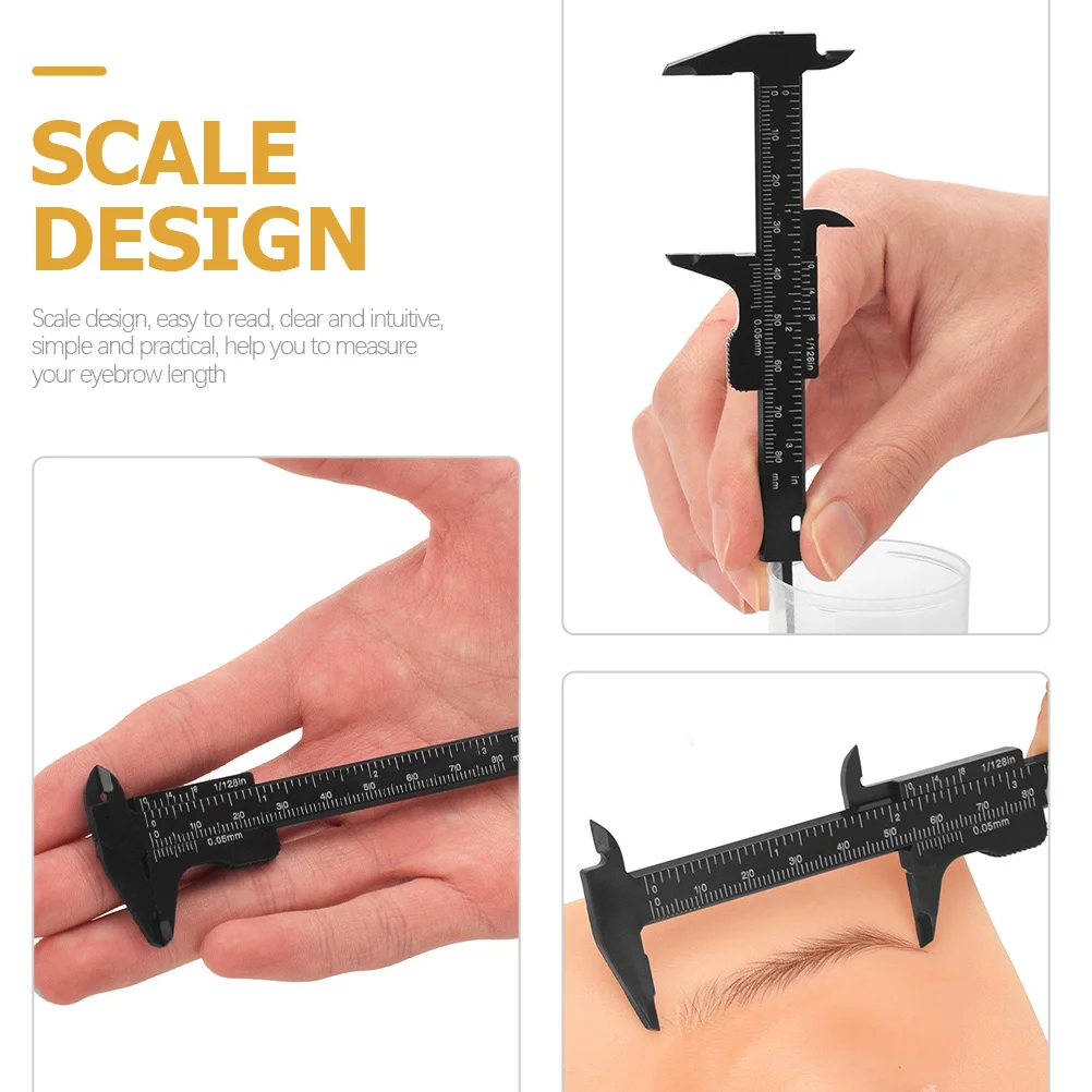

10Pcs Eyebrow Measuring Ruler Professional Plastic Caliper for Makeup Measuring Tool Facial Calipers Portable Sliding Ruler