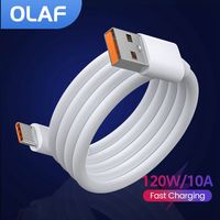 10A Type C Fast Charging Cable for Huawei Mate 40 50 Mobile Phone 120W USB-C Phone Data Cord  for Xiaomi Samsung Oneplus POCO