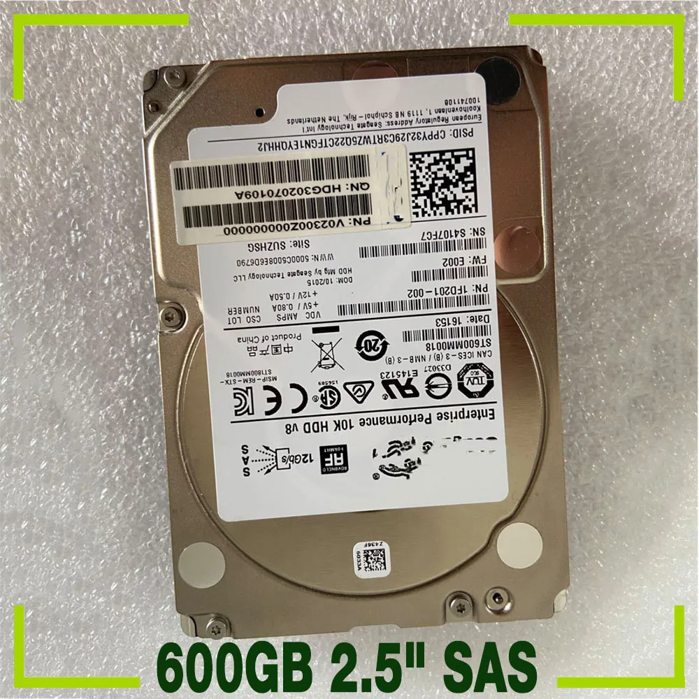 

600GB For INSPUR Server Hard Disk ST600MM0018 NF5270 5280M4 M5 600GB 2.5" 10K 12G SAS