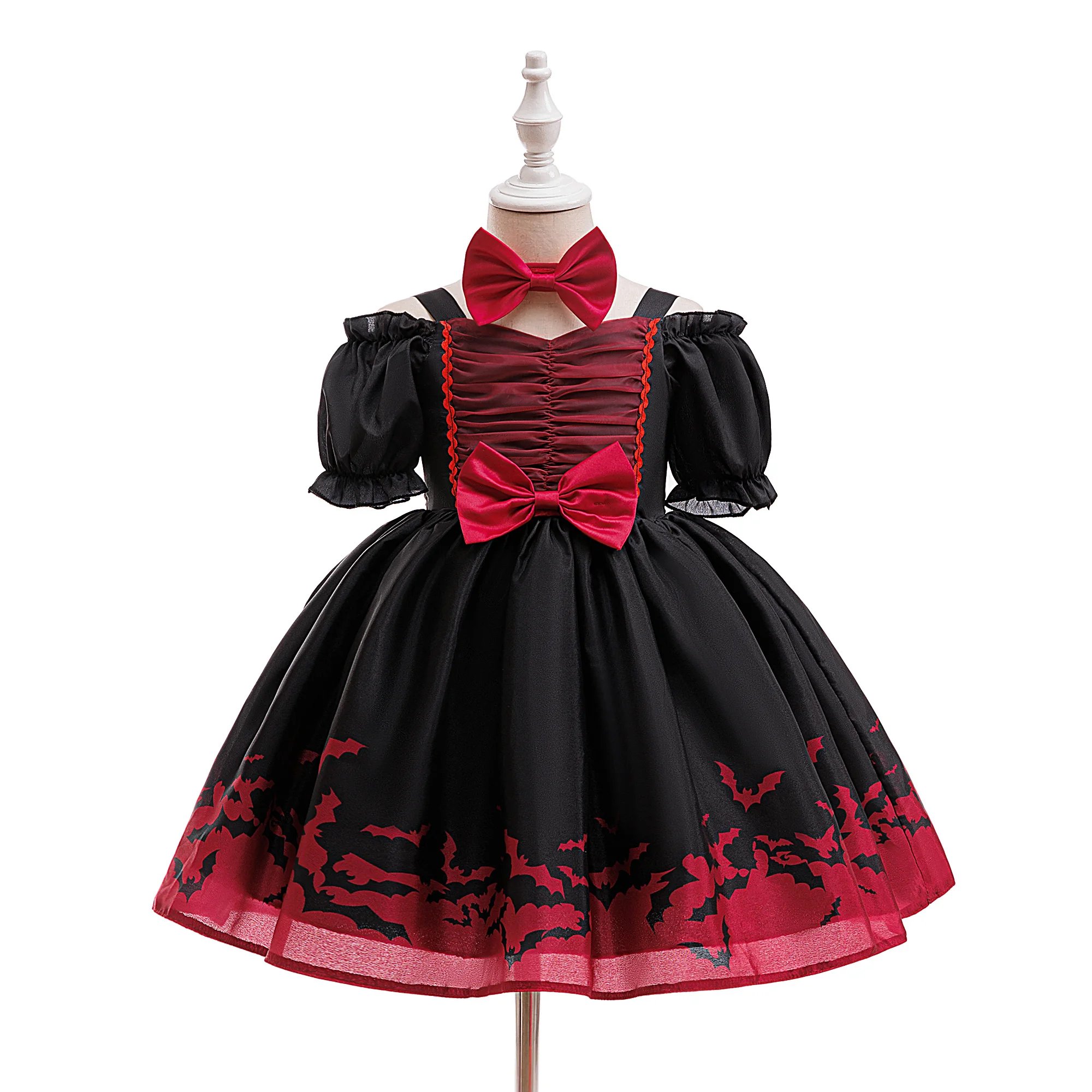 ( Dress Only ) Girls' Fitted Sleeveless Costume Dress Moderate Fabric Bow Accent All-Season Wear Party