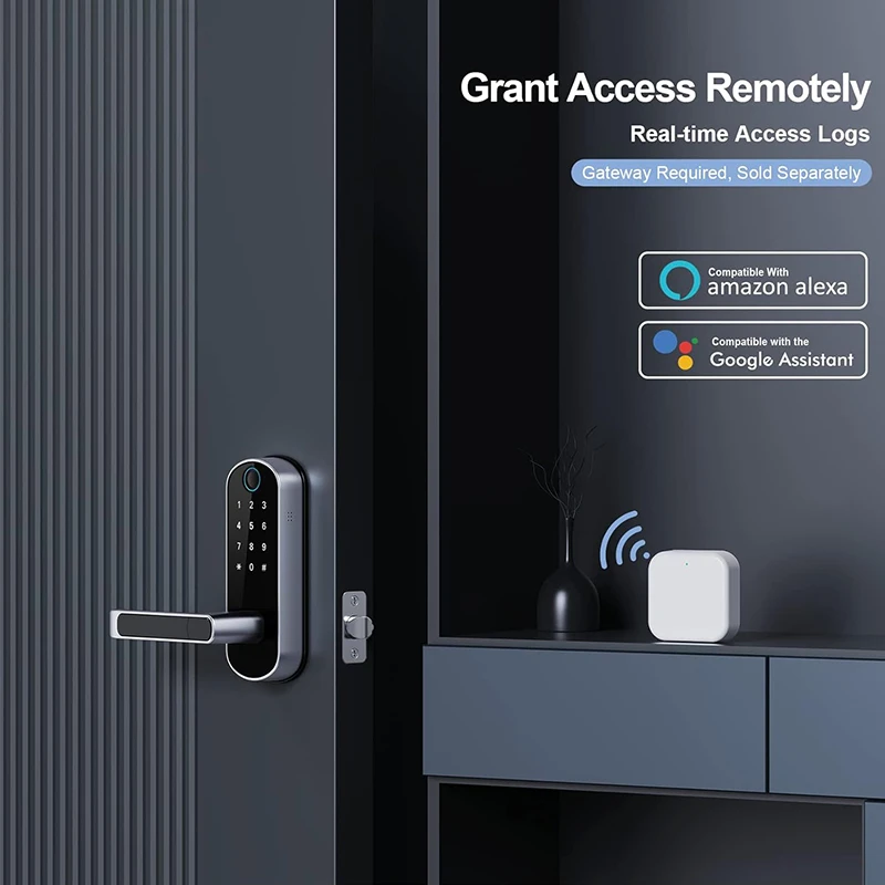 CIEPOJIT Smart Lock With TTLOCK Bluetooth App Fingerprint Password IC Card Key Include Easy Installation Replace 