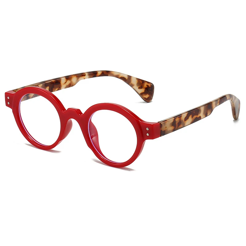 الرجعية جولة الربيع المفصلي الضوء الأزرق حجب نظارات للقراءة امرأة رجل كلاسيكي طول النظر الشيخوخي قارئ نظارات الديوبتر + 1.0 إلى + 4.0