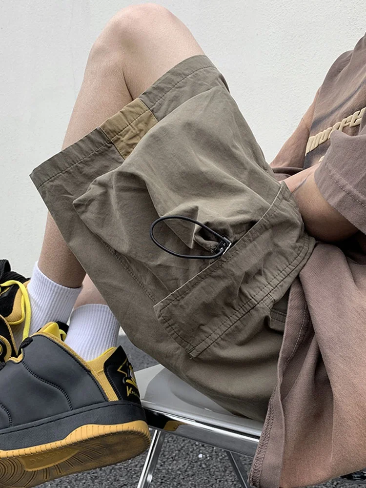 

Летние повседневные тонкие мужские рабочие шорты-бриджи до колена, спортивные, модные, брендовые, пляжные, прямого кроя