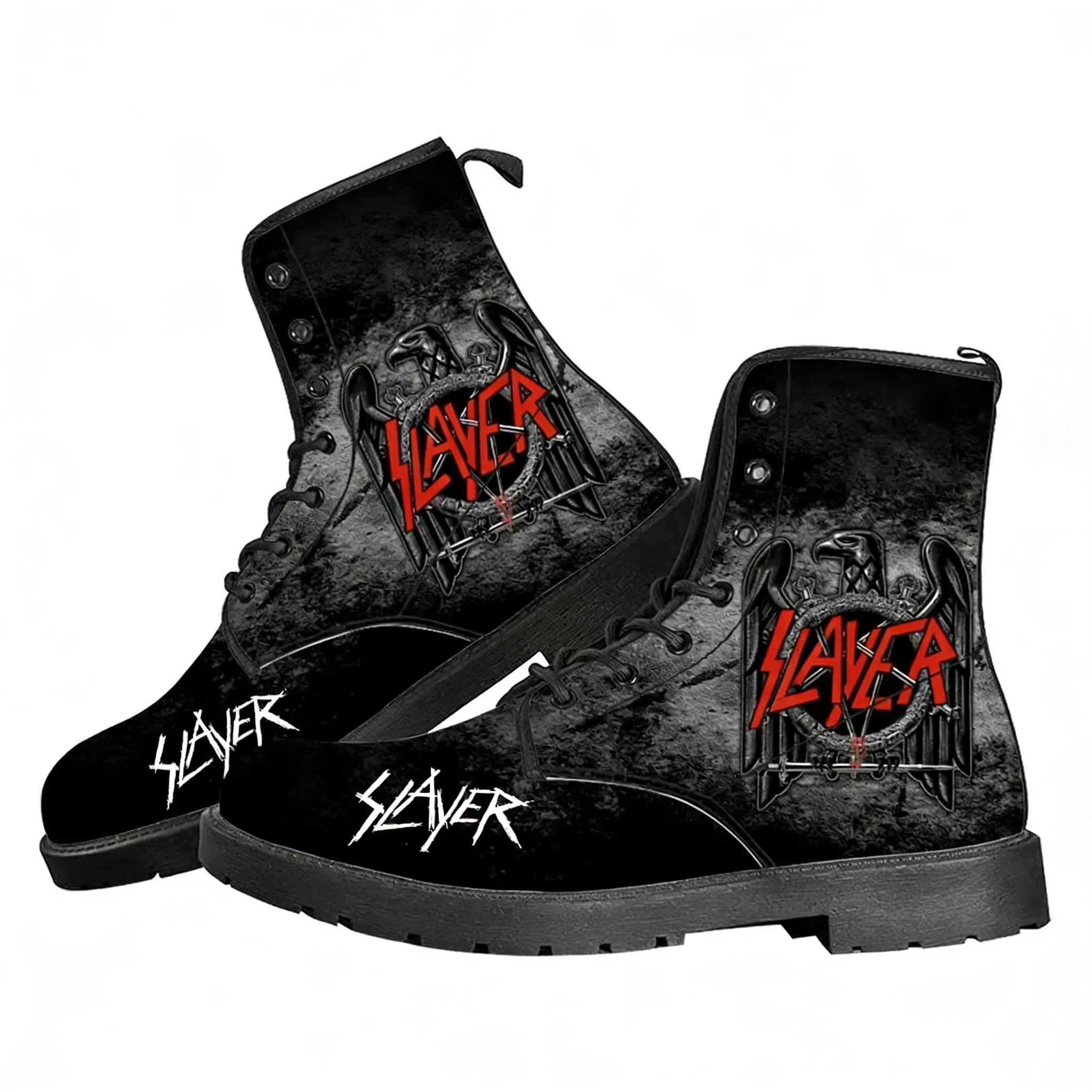 

Slayer Heavy Metal Rock Band Mens Womens Teenager Shoe Fashion Outdoor Water proof 3D Boots High Quality Customize Made Shoe