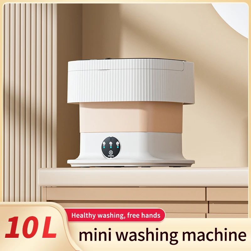 10L Capacity Small Foldable Manual Smart Washing Machine Cleaner Mini  Portable for Traveling Foldable