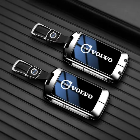 아연 합금 자동차 스마트 원격 키 케이스 커버 셸 볼보 S60 S90 XC40 XC60 XC90 V60 V90 T6 T8 자동 키 체인 가방 액세서리