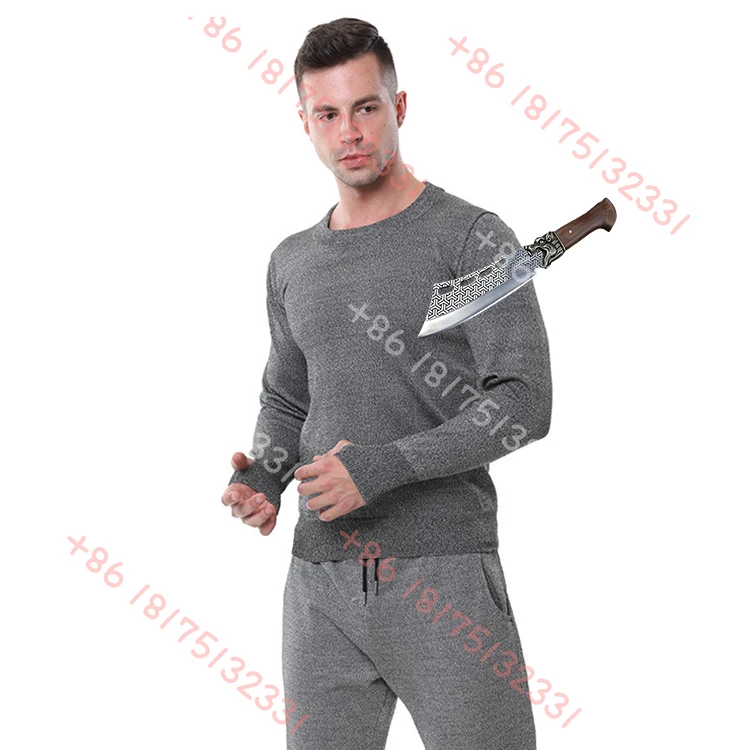 

Original Wholesale High Quality Cut-Proof Men's Long Sleeve T-shirt 5 Hppe Comfortable Stab-Proof Overalls