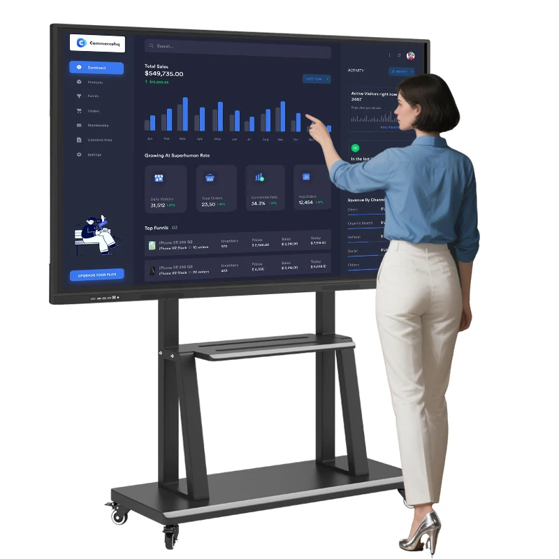98-Inch Interactive Electronic All-In-One Conference Machine LED Panel with 75-Inch Screen Size Interactive Whiteboard