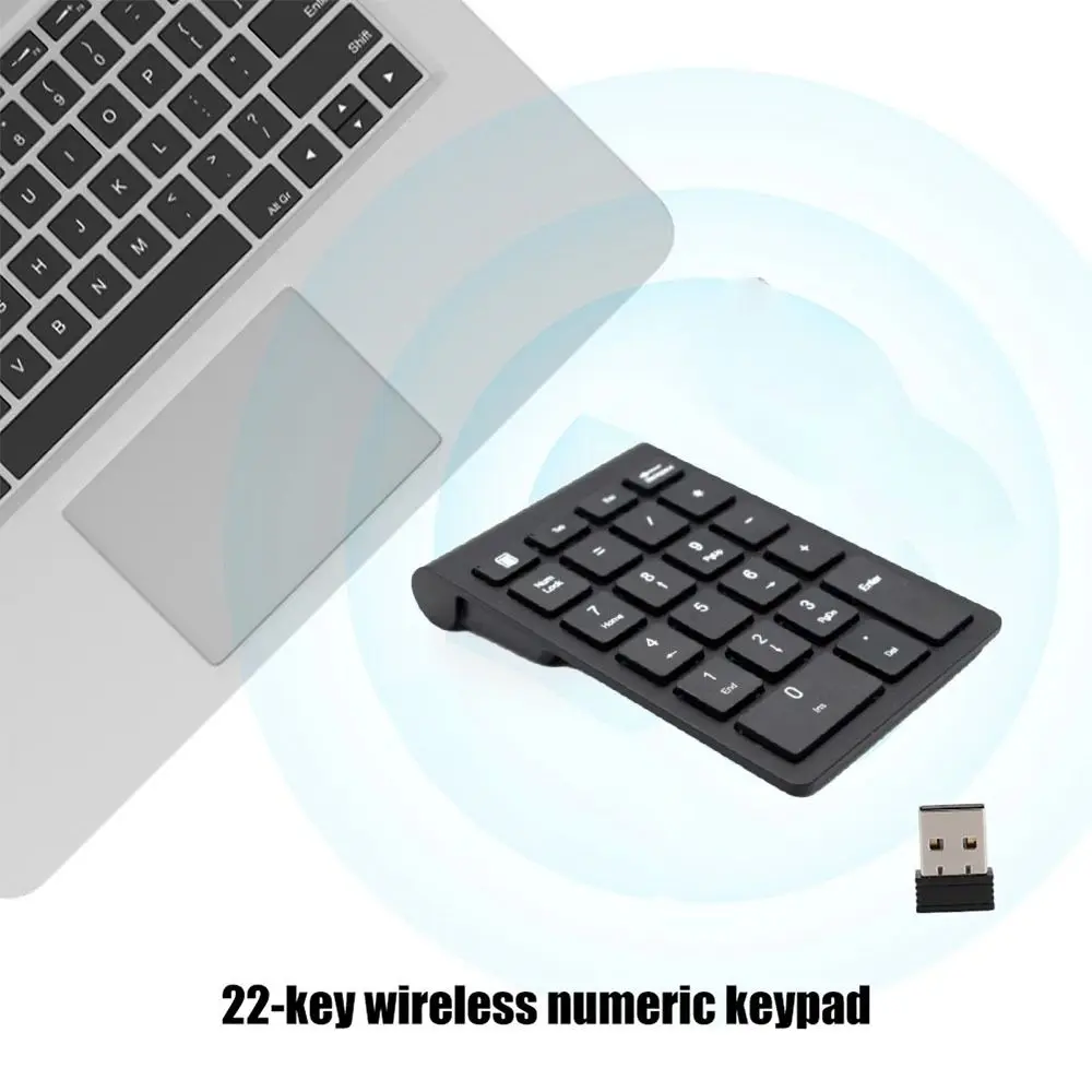 22 Keys 22 Keys Numerical Keyboard Wireless Ultra Thin Mini Digital Keypad USB 2.4G With Receiver Digital Numpad Number Pad