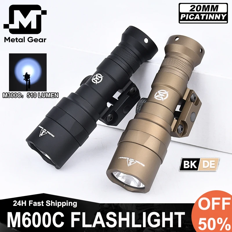 M300C MINI Hunting Scout Lights Tactical Wadsn White LED Light Flashlight High Powerful With Constant-on Spotlight Fit 20MM Rail