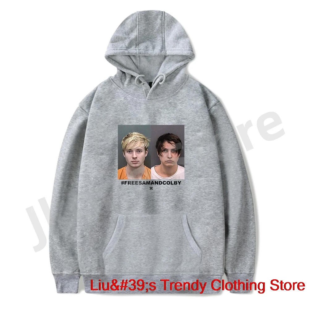 Sam and Colby XPLR Mugshot Hoodies Women Men Fashion Casual Long Sleeve Sweatshirts Top