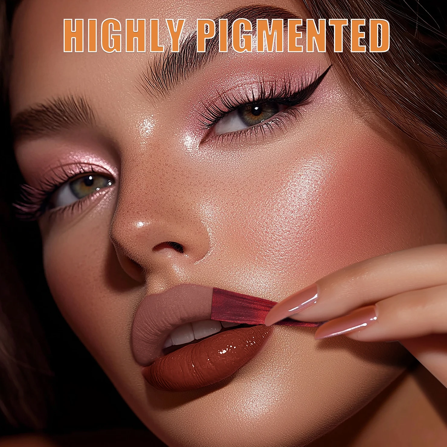 3 w 1: szminka peel-off + błyszczyk + olejek do ust + konturówka do ust, efekt lustra, błyszczący tint do ust, długotrwała szminka