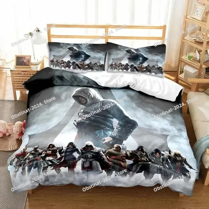 

Game A-Assassin S Creed Art Printed Bed Set Duvet Cover Pillowcase Bedding Set Bed Linen Sheet Quilt Cover Full Queen King Size