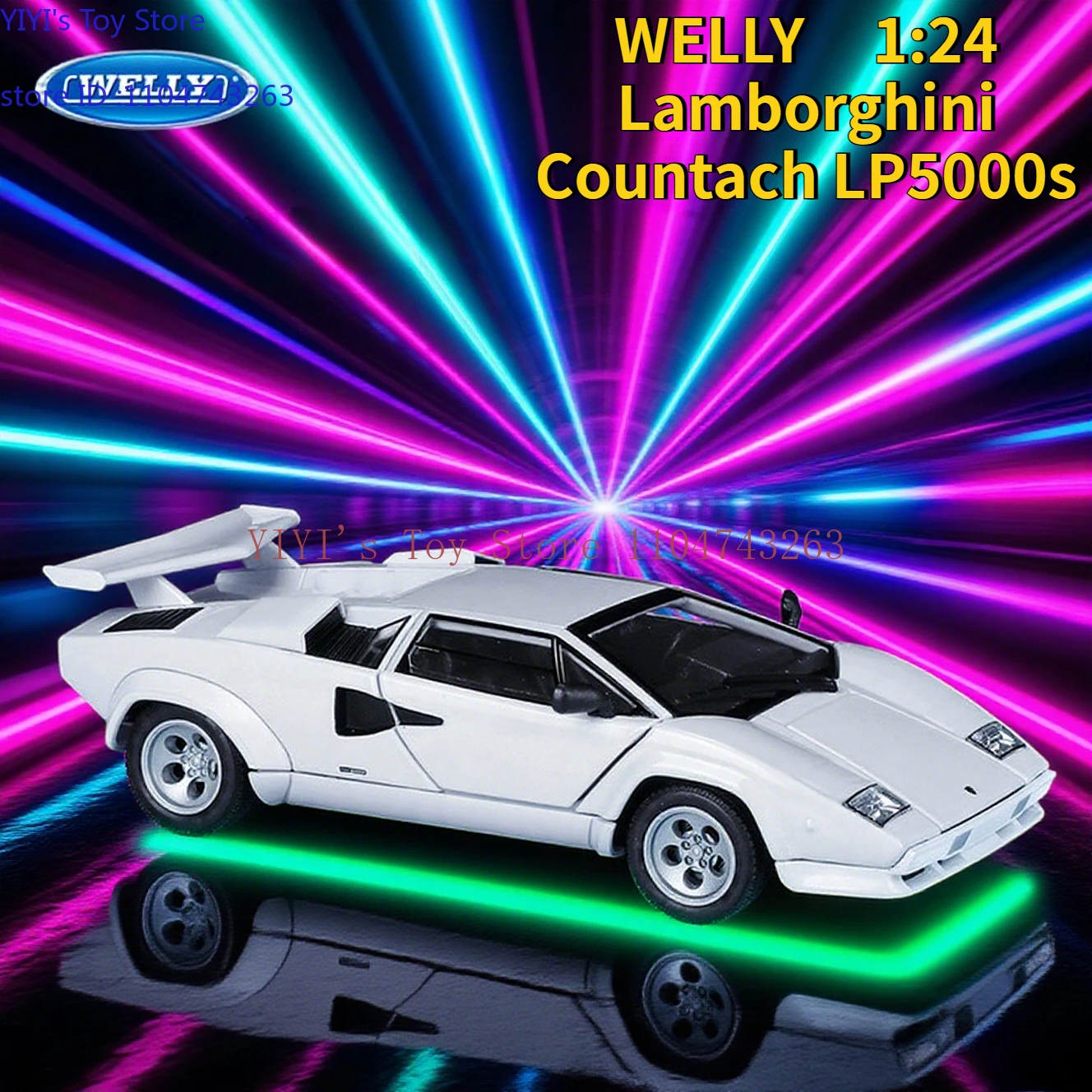 

Welly 1:24 Lamborghini Countach LP5000s Alloy Sport Car Model Diecast Metal Car Vehicles Model Children Toy Gift H25L26