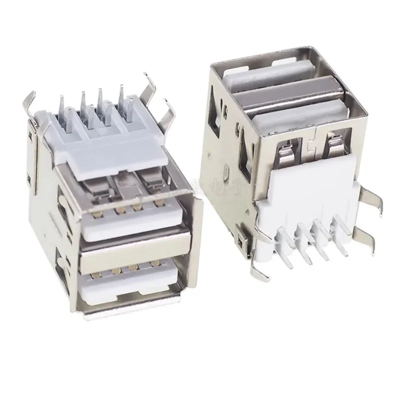 DIY 10pcs USB A Type Female Socket Connector White 2 to 1 G44 for Data Connection Interface Charging Adapter SDA Data Cable L