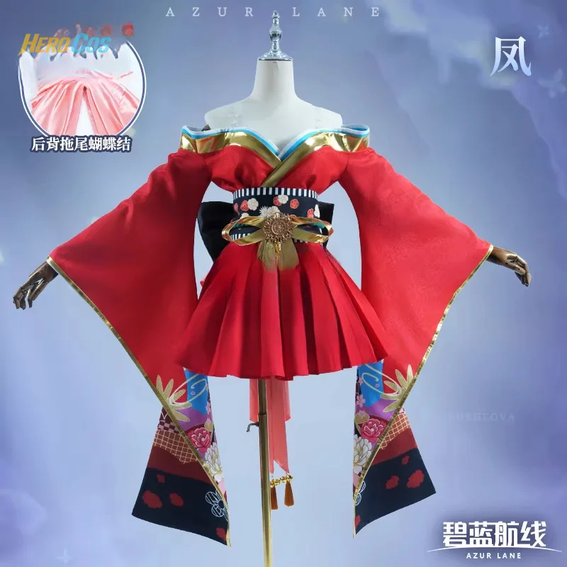 

HERO Cos Azur Lane IJN Taihō Cosplay Costume Red Dress Halloween Party Role Play Outfit Women