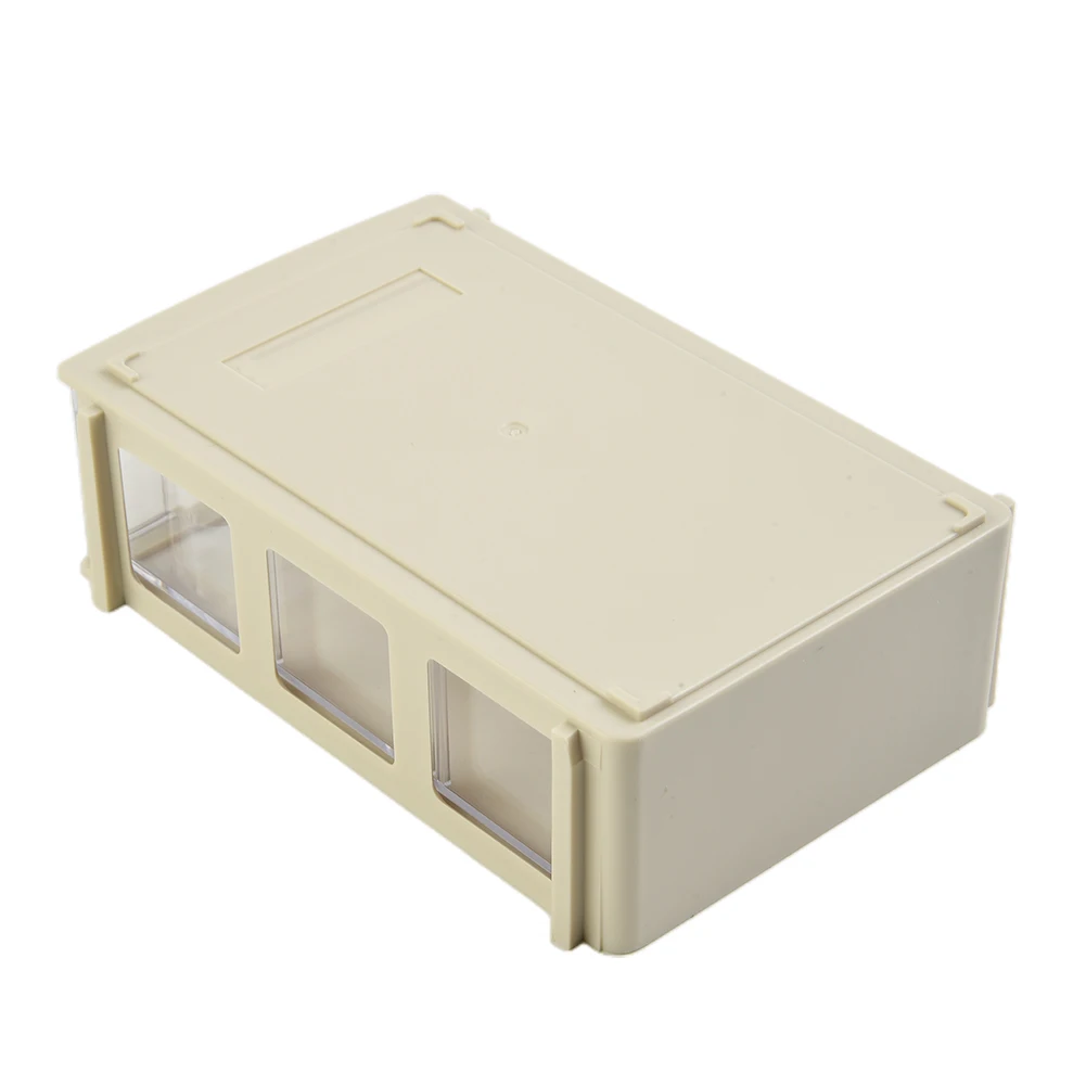 Stackable Storage Box 80 Degree Celsius Plastic 1PC Blue grey brown yellow Hardware Parts PE Component Screws Toolbox