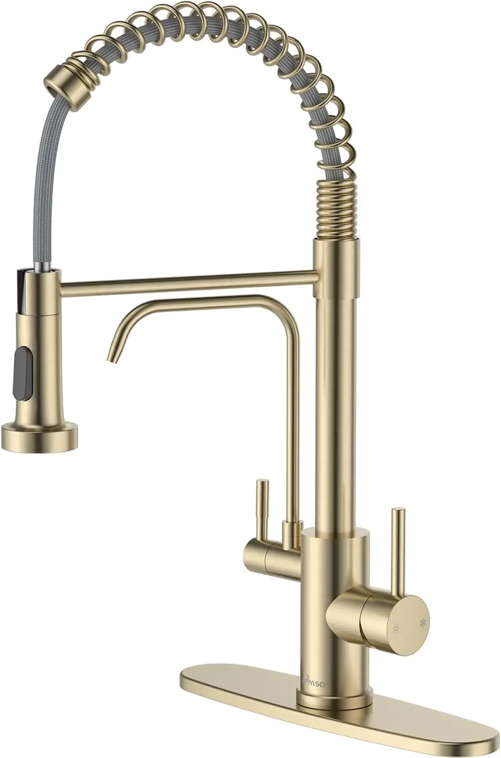 3-Way Kitchen Faucet with Water Filter in Gold Finish