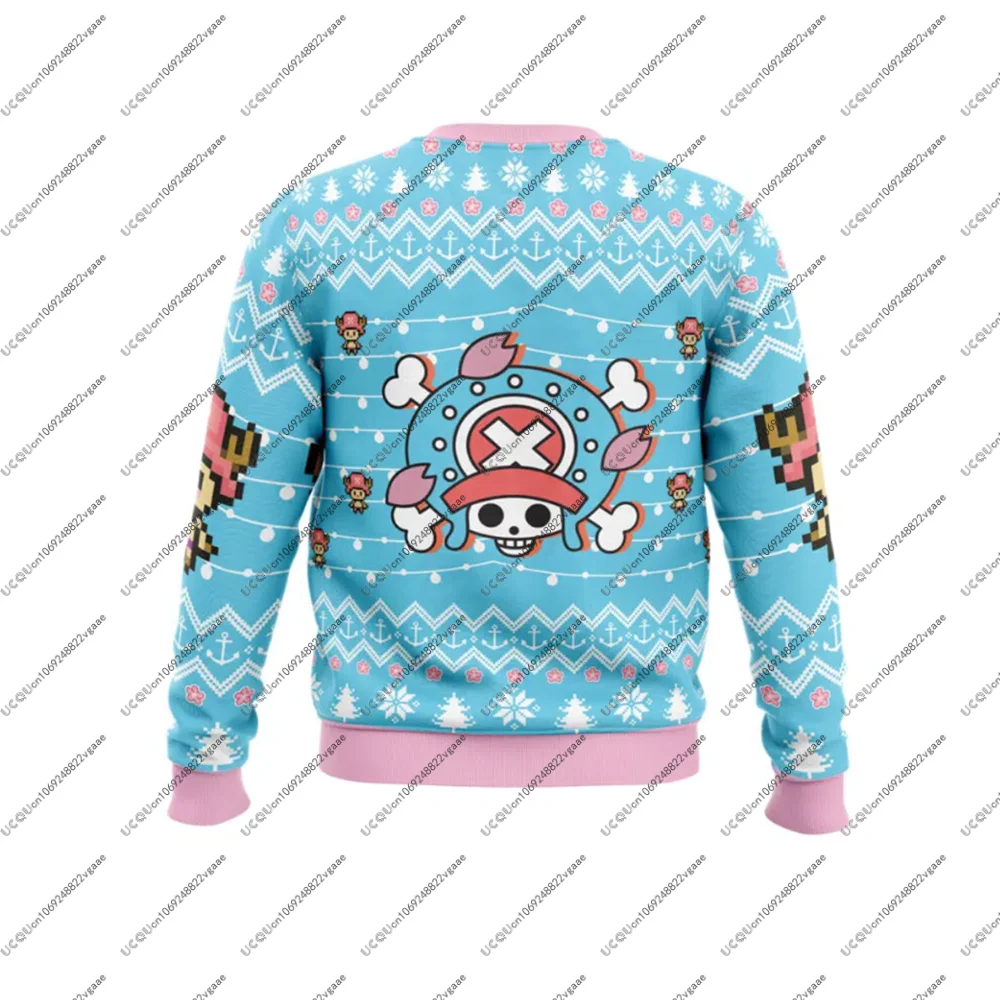 Kaus Pria Anak Perempuan Kaus Anak Laki-laki Atasan Dewasa Hoodie Y2k Hadiah Natal Tony Tony Chopper One Piece Cosplay Anime