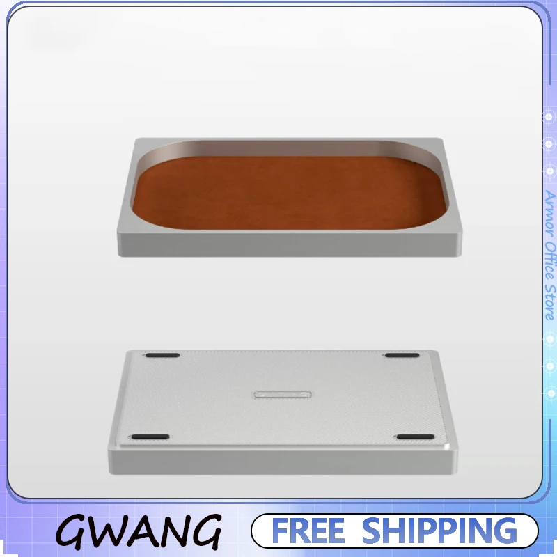 GWANG Aluminium Alloy CNC Mouse Tray Storage Organiser Screw Tray Pencil Case Desk EDC storage box Rectangular tray Accessories