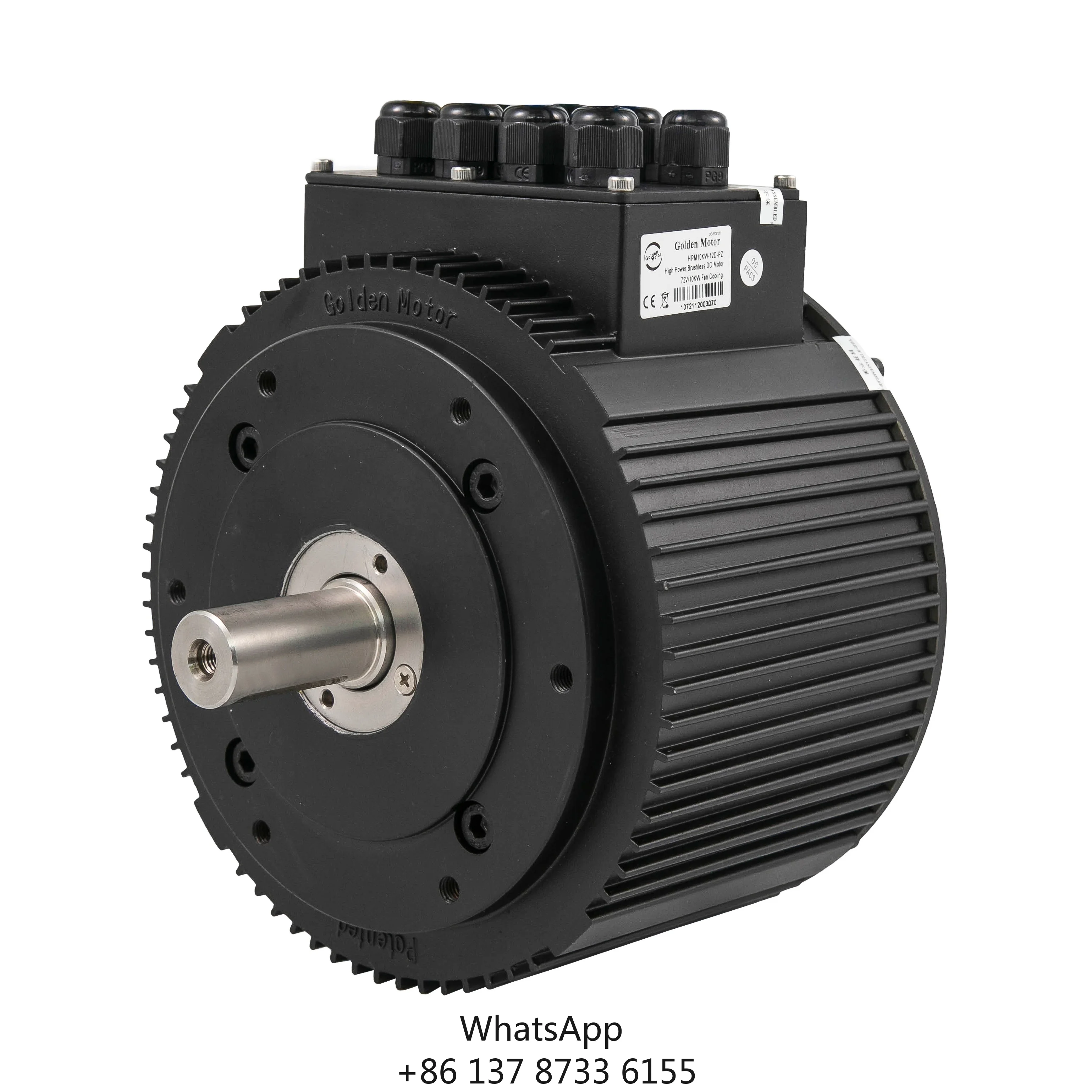 New Golden Motor 10KW Brushless PMSM Motor 48V/72V IP65 Protection 85Nm Max Torque For Kart Electric Motorcycle