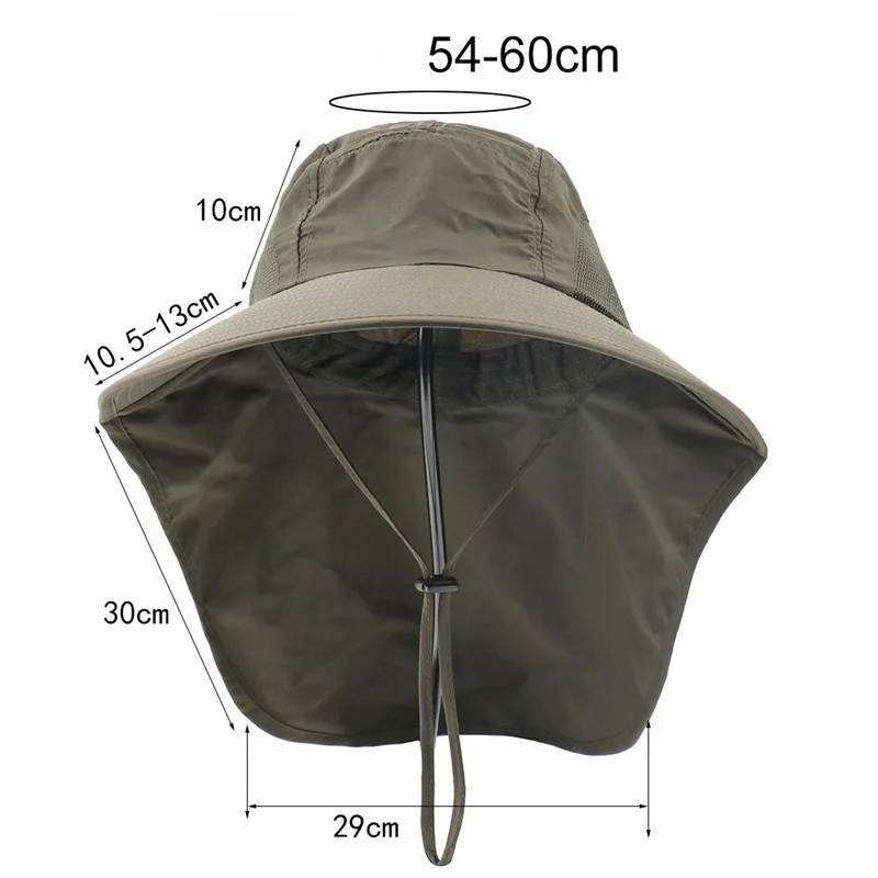 Summer Men Outdoor Sun Protection and Anti Splashing Women Sun Shading Anti Ultraviolet Fisherman Hats Shawl Outdoor Cap Unisex