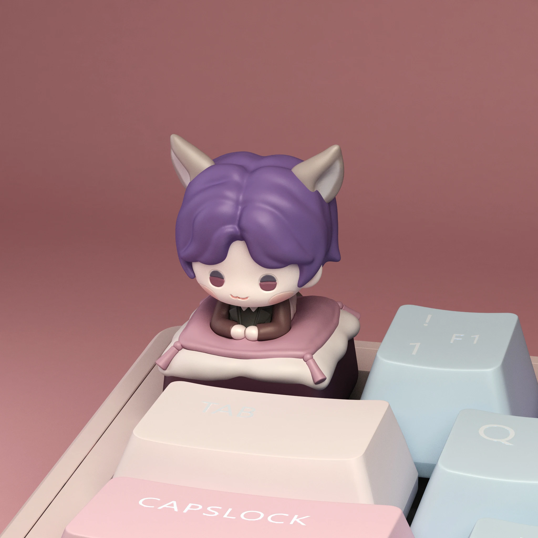 Love & Deep Space Anime Hars Keycaps Kat Oor Keycap Cartoon Kforce Terug Aangepaste MX Cross Switch Mechanische Toetsenbord Keycaps