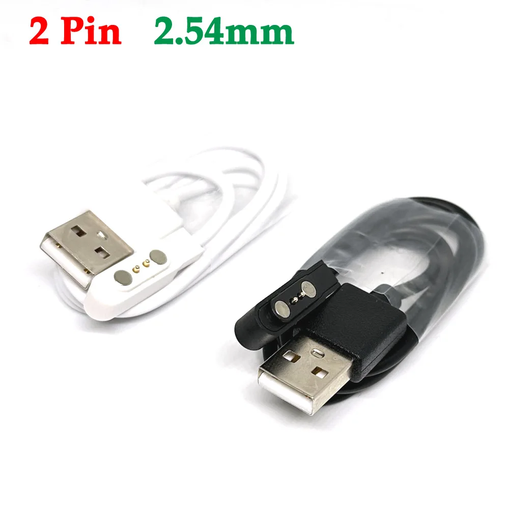 2Pin Pogo Magnet Cable for Kids Smart Watch Charging Cable USB 2.0 Charge Cable for Q750S T88 A20 A20S TD05 V6G Magnetic Charger