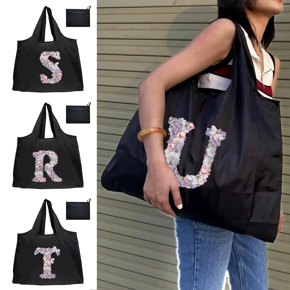 Shopping Bag Shoulder Bag Travel Washable Tote Pouch Convenient Large-capacity Large Tote Foldle Reusable Handbags for Fashion