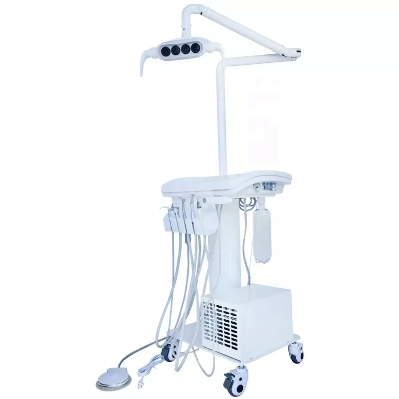 Portable denta unit with air compressor Portable denta Air Turbine Unit vet denta Mobile cart Unit