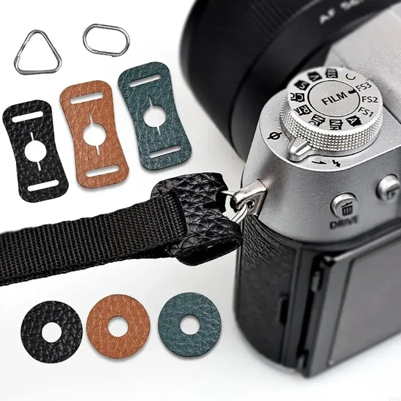 

Camera Strap Triangle Ring Anti-Scratch Leather Pad Protector Spacer Adapter Ring for Nikon Sony Fuji DSLR Mirrorless Camera