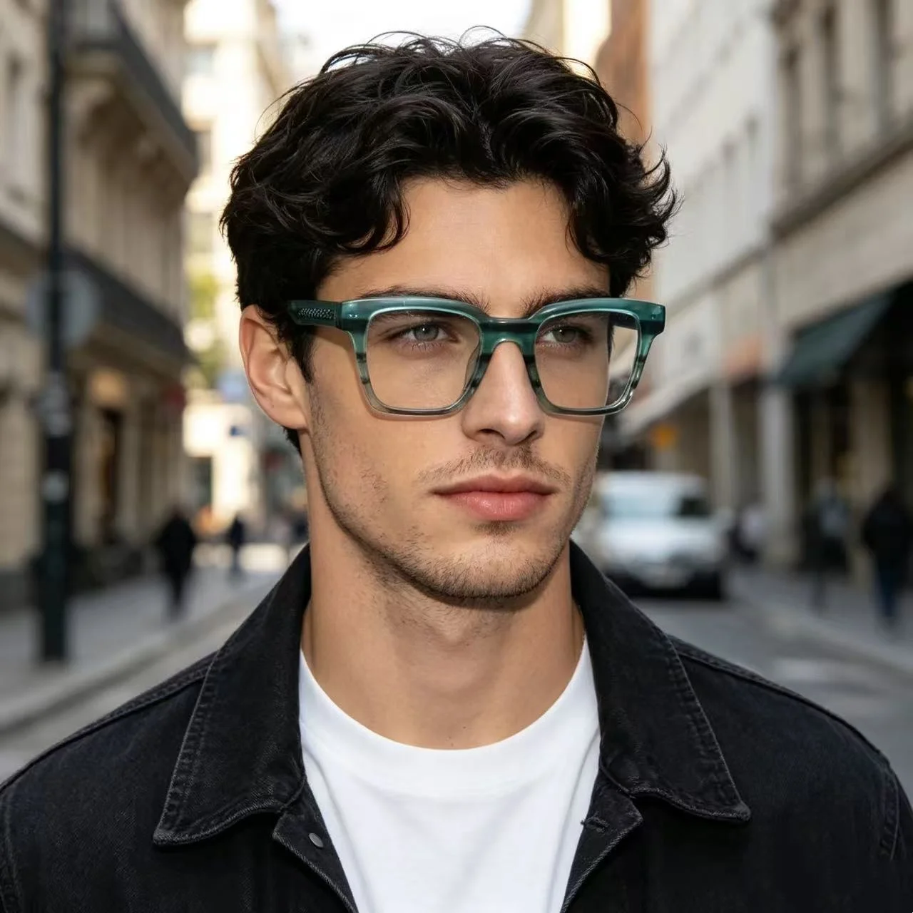 Acetate Eyeglasses Frame Men Retro Square Japanese Handmade Spectacles Glasses Frame Vintage Women Eyewear