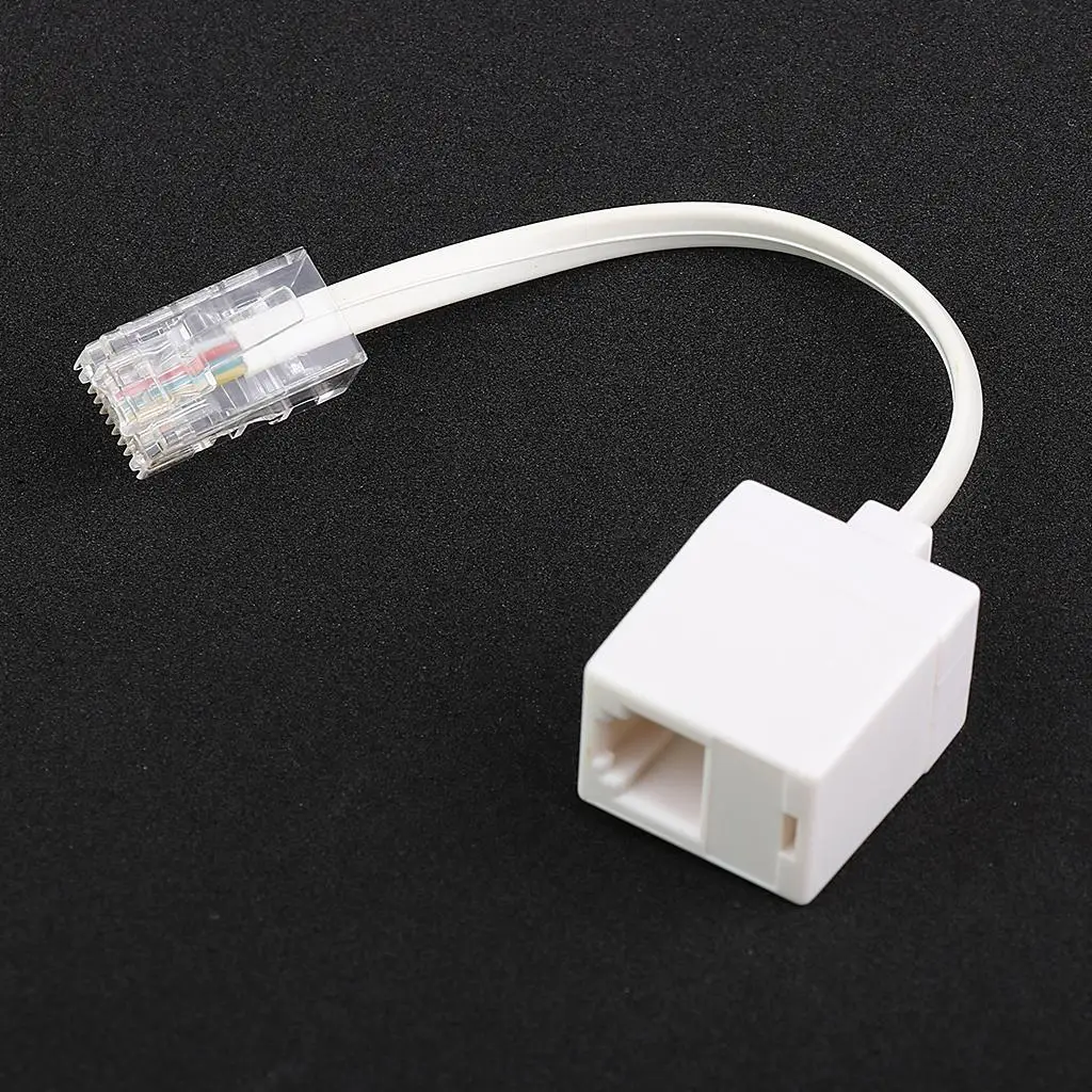 Phone Cable Extension Pure Copper Wire RJ11 Modular Connector White Plastic Line for Residential Use