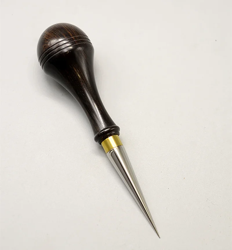 

Leather Hole Expanding Cone DIY Handmade Leather Craft Round Punch Hole Expanding Tool Stainless Steel Head Wooden Handle