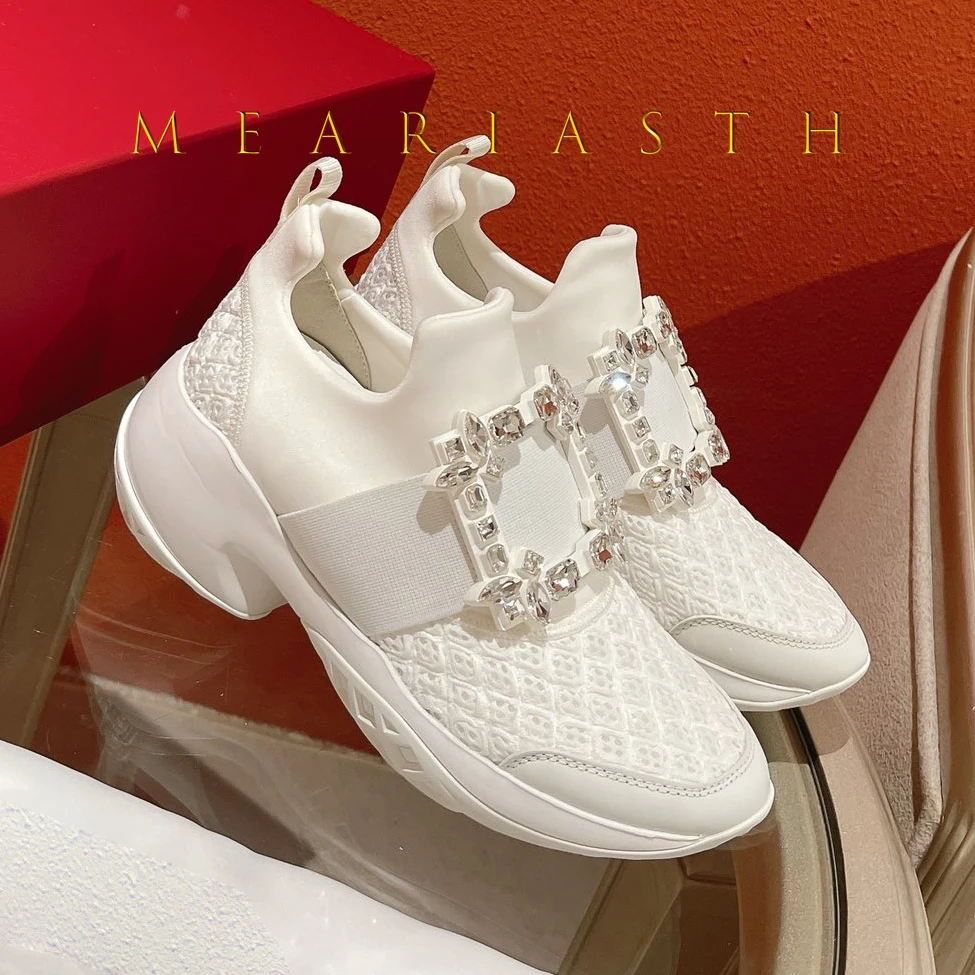 

2024 размер 41, новые женские кроссовки с кристаллами и туфли на танкетке, роскошные спортивные кроссовки на платформе со шнуровкой, модная повседневная обувь со стразами
