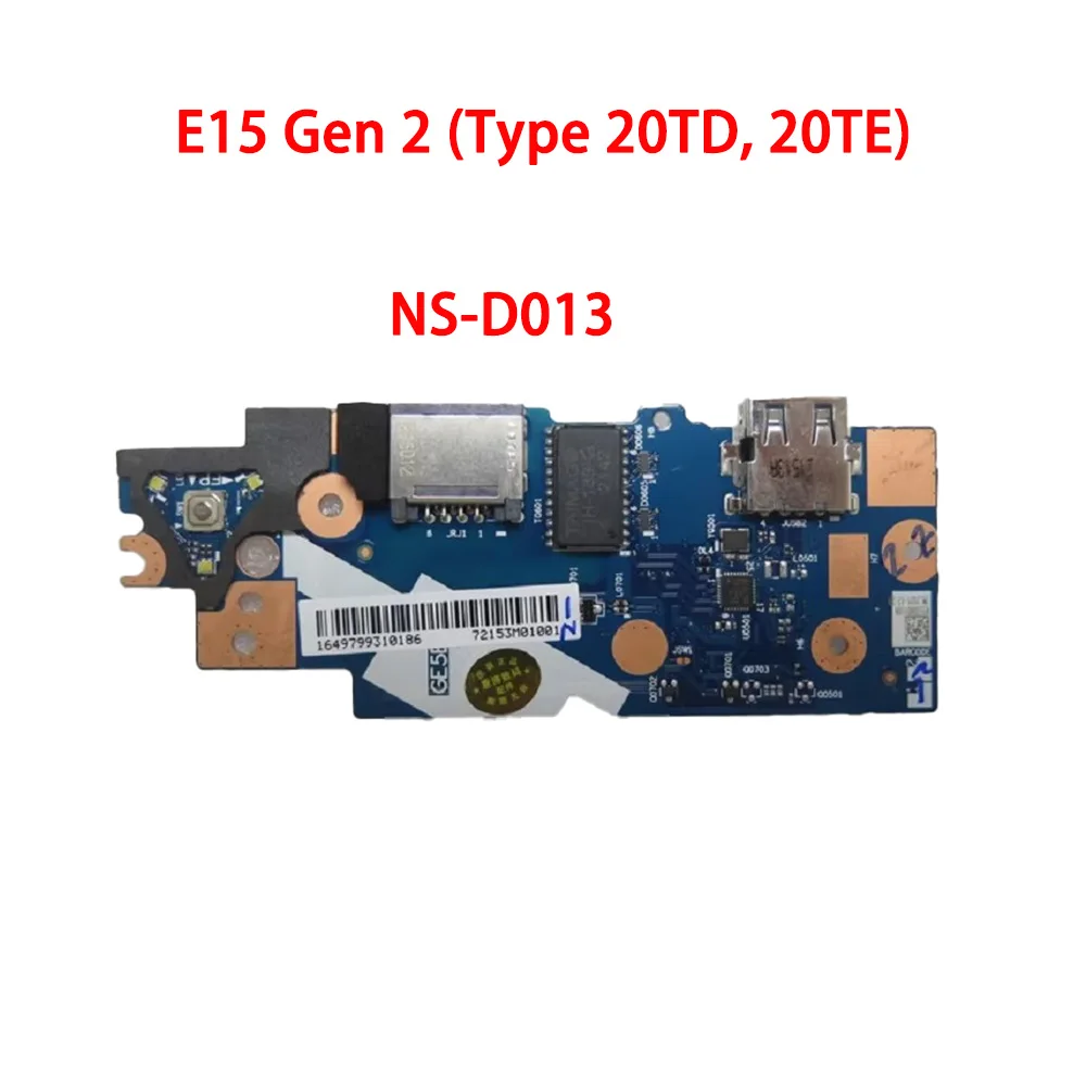 Laptop USB Board For Lenovo For ThinkPad E15 Gen 2 (Type 20TD, 20TE) 5C50Z44718 GE5B0 NS-D013 New