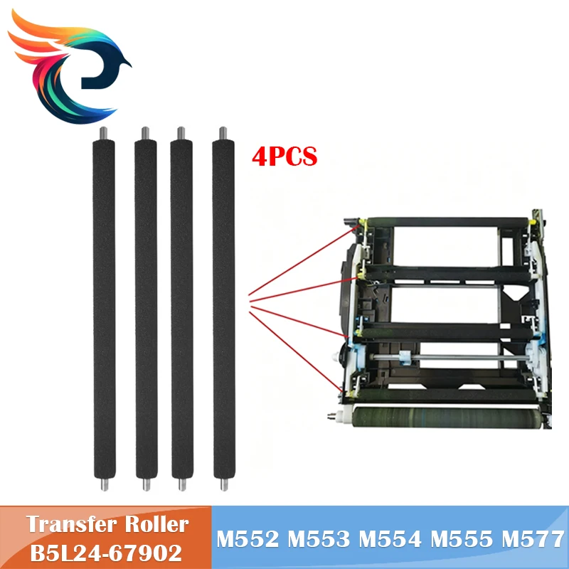 B5L24-67902 4PCS Secondary Transfer Roller Compatible for HP Color Laserjet M552 M553 M554 M555 M577 M578 2nd ITB Roller