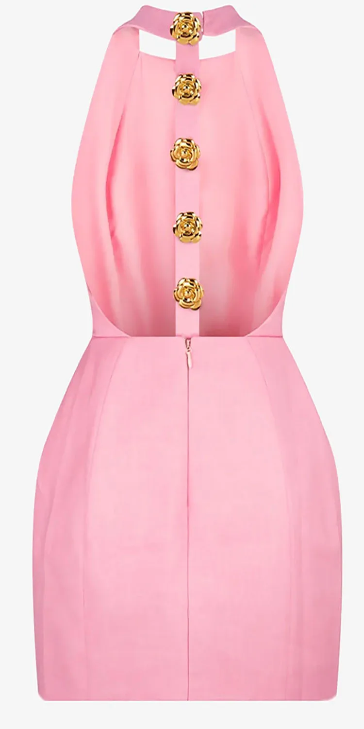 Pink Fresh and Sweet Style Women's Dress 2025 Summer Fashion Streetwear Europe and America