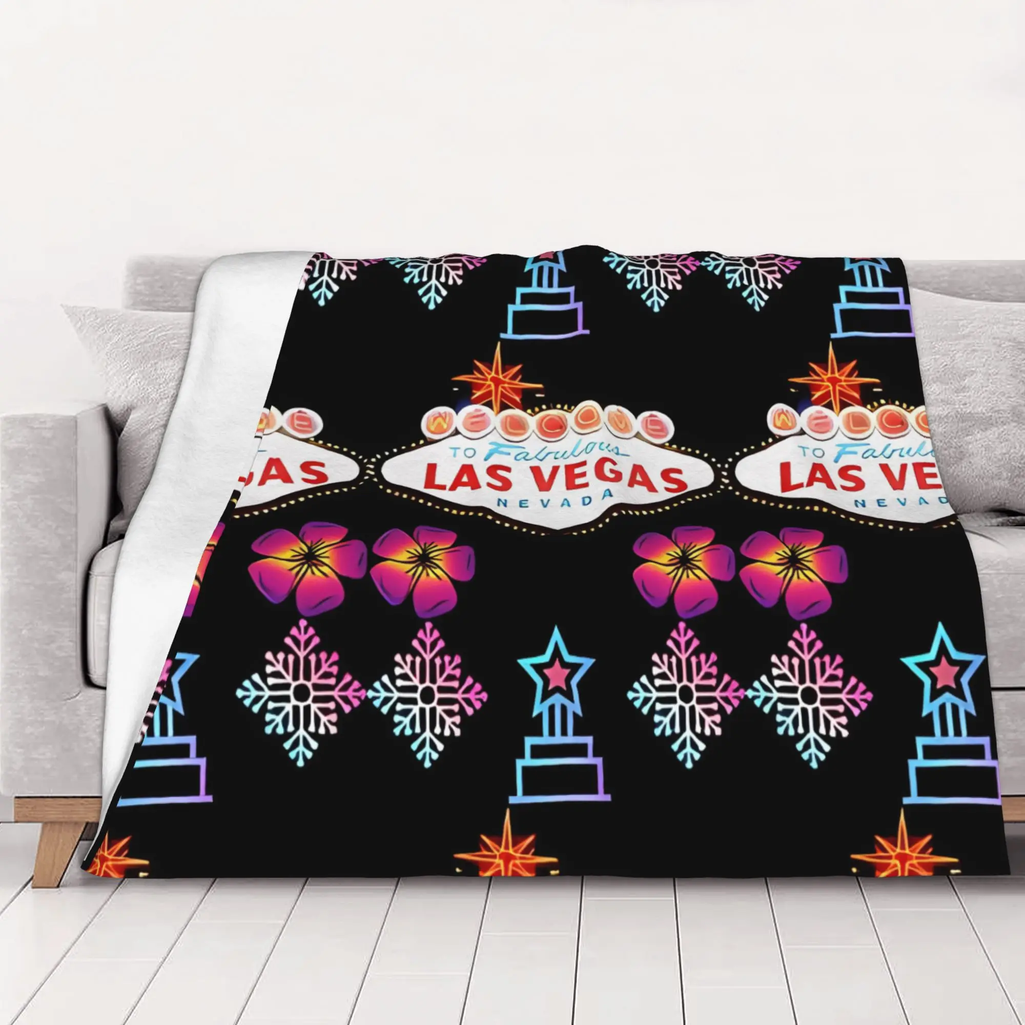1PC home Cute Room Decor Classic Blanket Throw Blanket Fabulous Las Vegas Novelty Warm Blanket All Season