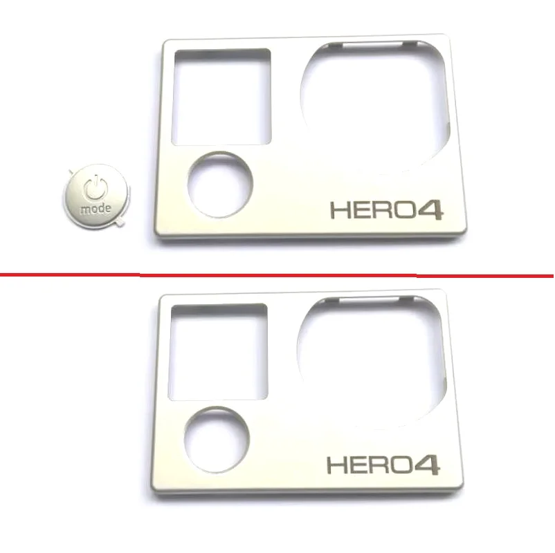for Gopro Hero 4 Front Panel Cover Faceplate with Mode Button Repair Parts Silver for GoPro 4 Black Frame Accessories Clownfish