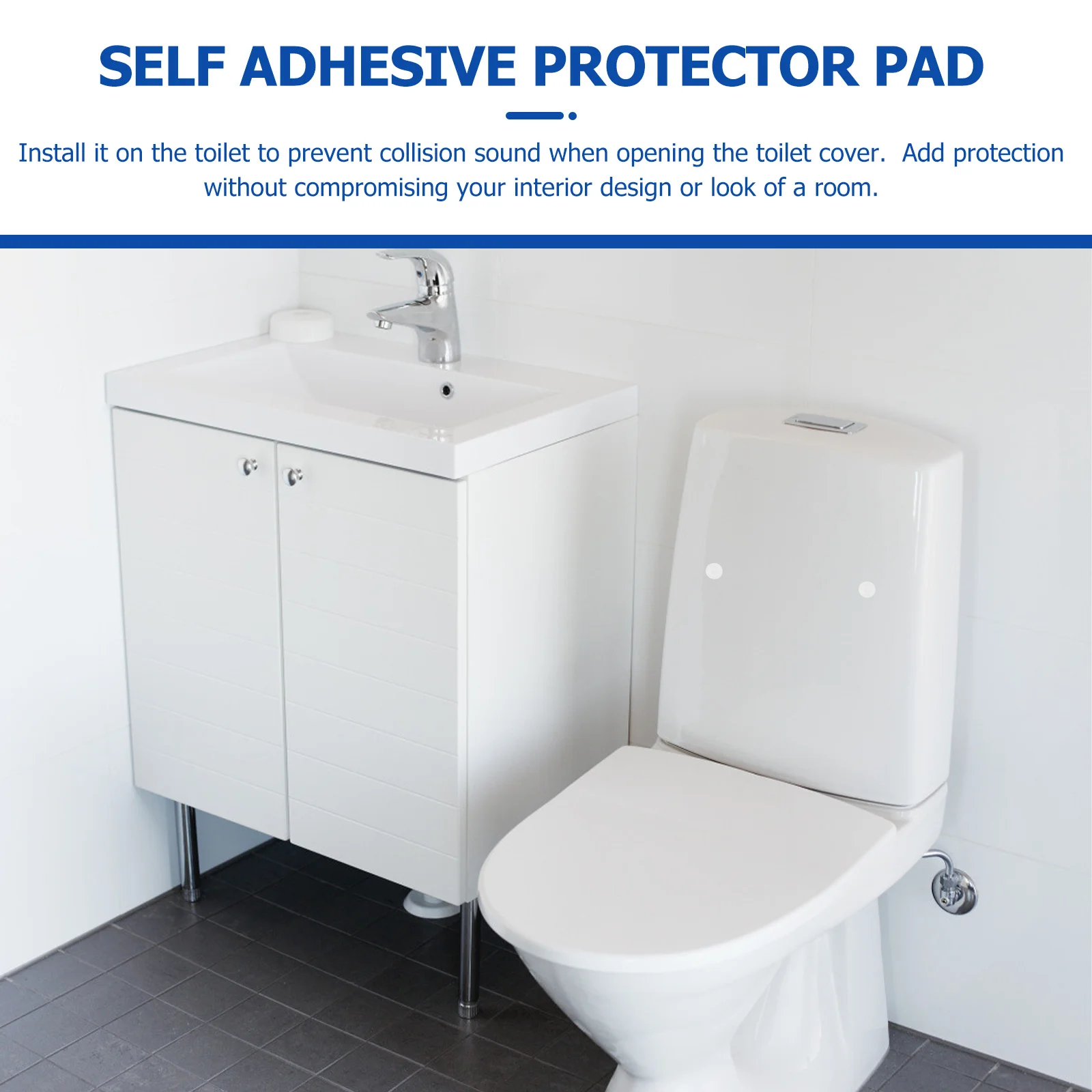 

50Pcs Silicone Toilet Seat Bumpers Soft Sound Absorbing Adhesive Pads Cabinet Door Drawer Wall Protector Door Stopper Cushion
