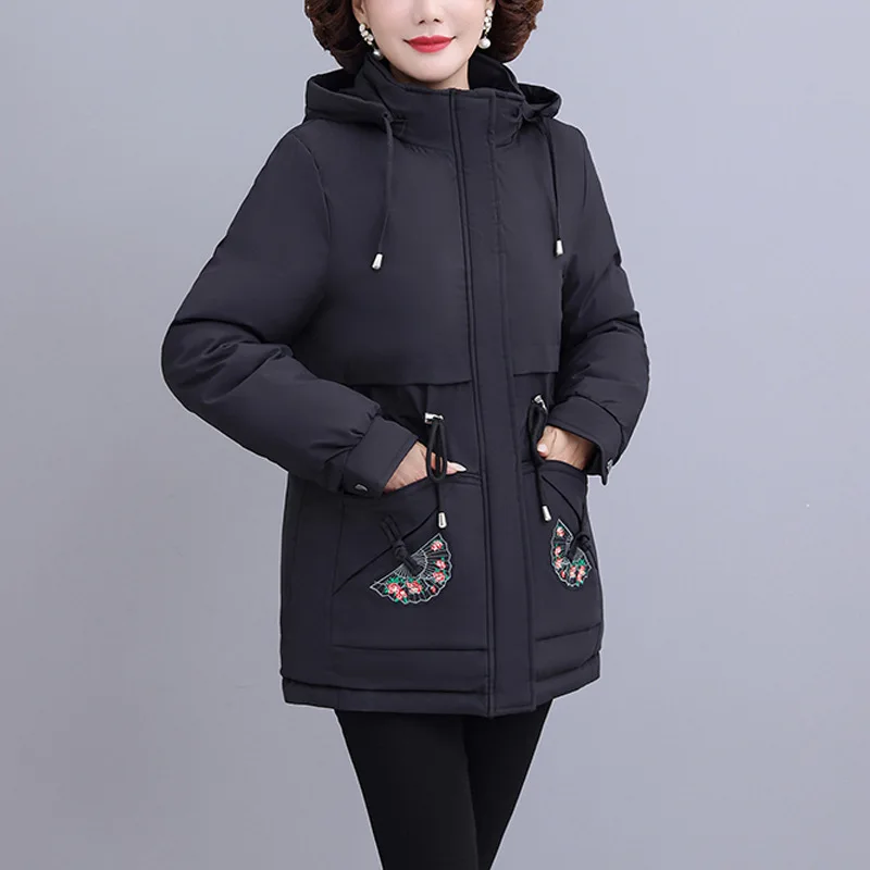 Medium-Length Jacket For Middle-Aged And Elderly Women Autumn Collection 2024 New Arrival Top Layered Clothing